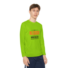 Load image into Gallery viewer, 'Blessed Who Believe' Youth Long Sleeve Tee