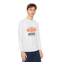 Load image into Gallery viewer, 'Blessed Who Believe' Youth Long Sleeve Tee