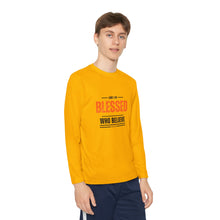 Load image into Gallery viewer, 'Blessed Who Believe' Youth Long Sleeve Tee
