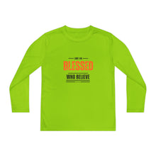 Load image into Gallery viewer, 'Blessed Who Believe' Youth Long Sleeve Tee