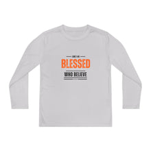 Load image into Gallery viewer, 'Blessed Who Believe' Youth Long Sleeve Tee