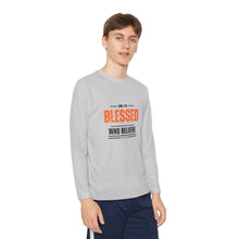 Load image into Gallery viewer, 'Blessed Who Believe' Youth Long Sleeve Tee