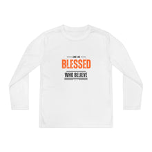 Load image into Gallery viewer, 'Blessed Who Believe' Youth Long Sleeve Tee