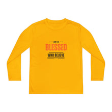 Load image into Gallery viewer, 'Blessed Who Believe' Youth Long Sleeve Tee
